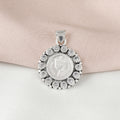 92.5 Silver Coin Vintage Silver Pendant