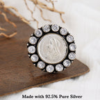 92.5 Silver Coin Heritage Queen Ring