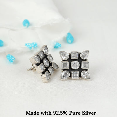 Kaleidoscope Gemstone Silver Earring