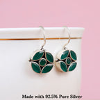 Marquise Floral Hoop Earring