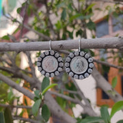 92.5 Silver Coin Queen Earring