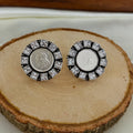 Jashn-e-Rang Silver Coin Stud Earring