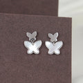 Mini Butterflies Silver Earring