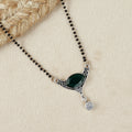 Versatile Cutstone Drop Silver Everyday Mangalsutra