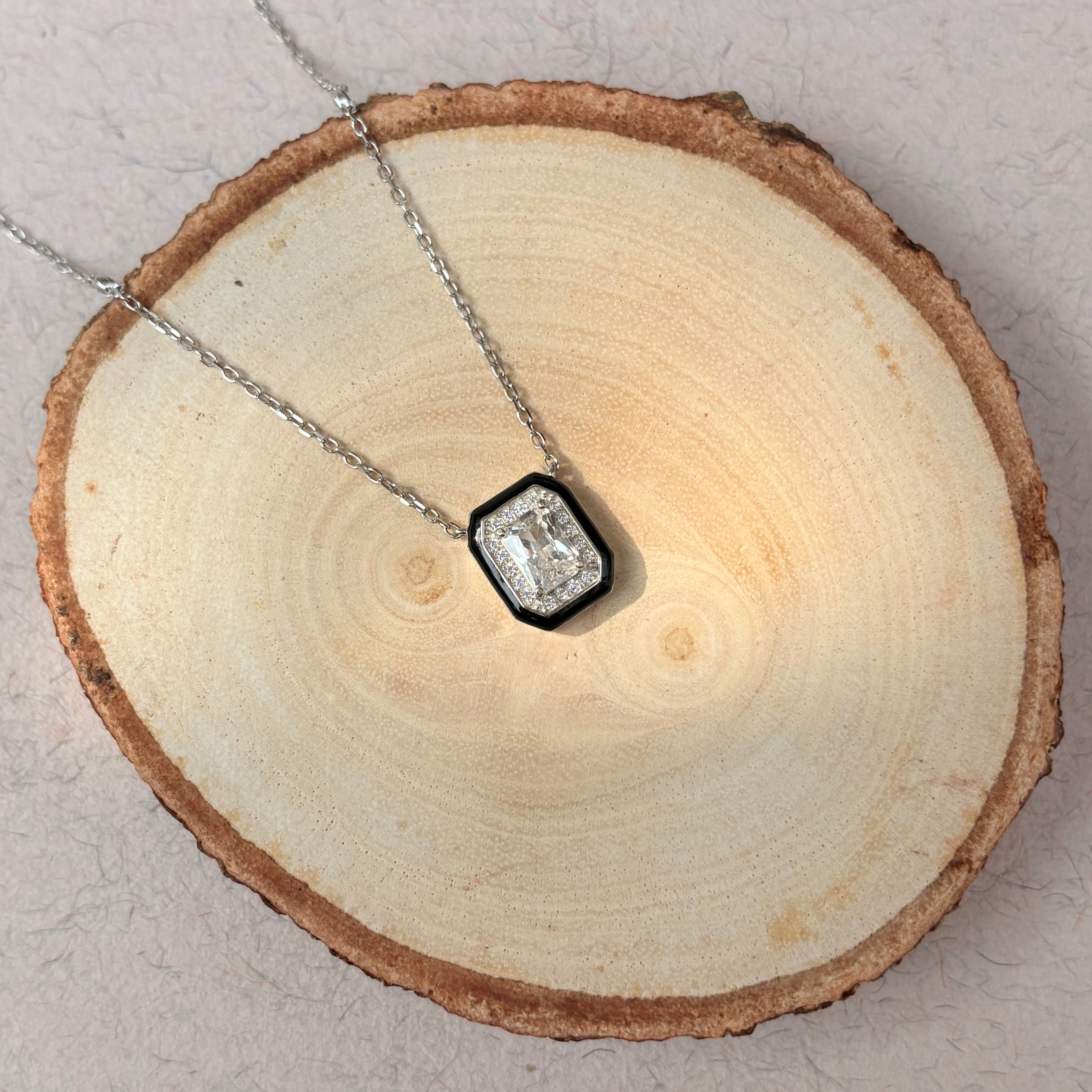 Silver Vintage Style Pendant Necklace