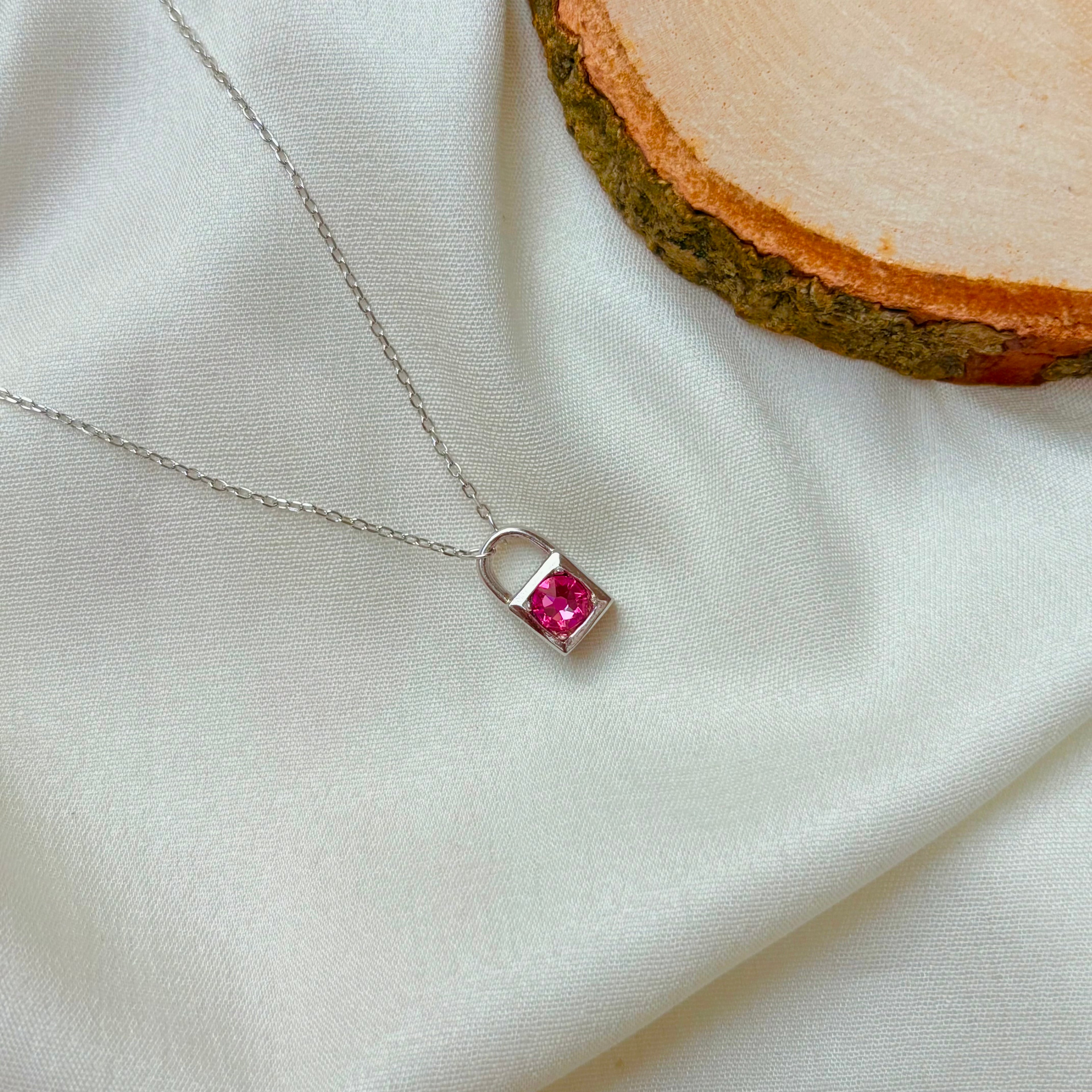 Sterling Silver Love Lock Pendant For Her