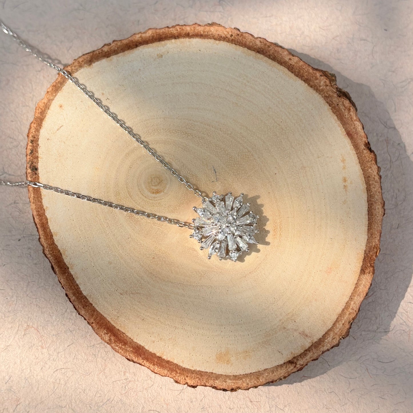 925 Sterling Silver Sunburst Charm Pendant