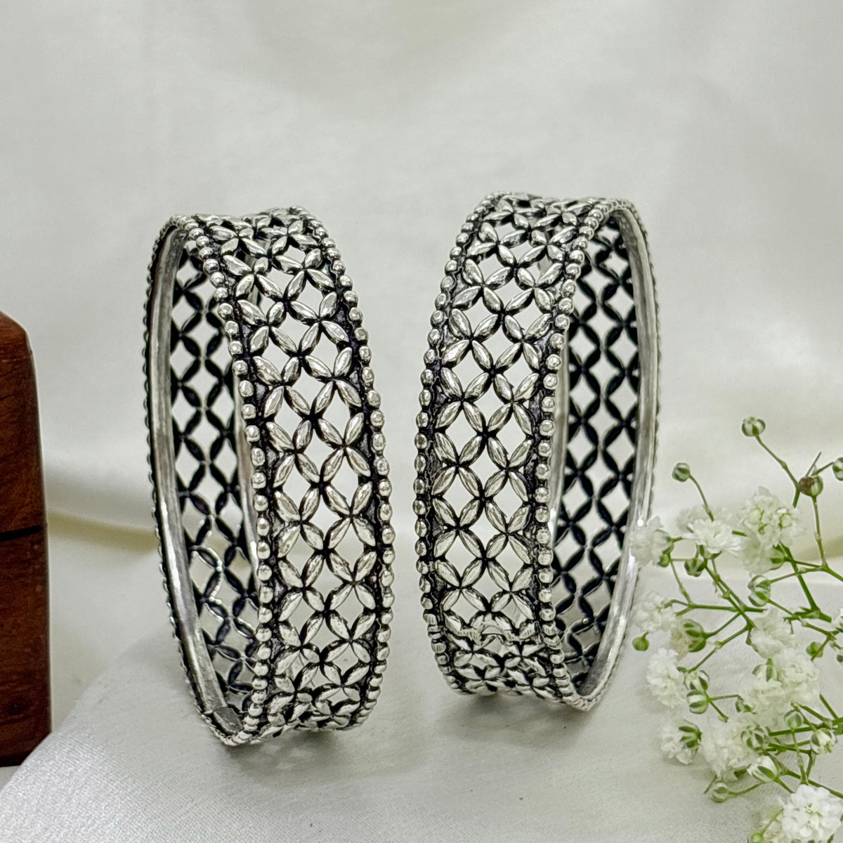 Jaipur Heritage Chatai Silver Bangle