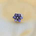 Amethyst Blossom Silver Ring For Women