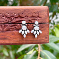 Handcrafted Silver Pearl Floral Earring