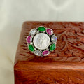 Rang Noor Silver Statement Ring