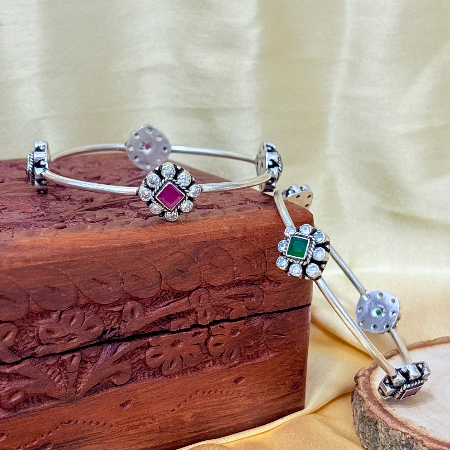 Jadau Silver Best Selling Bangles