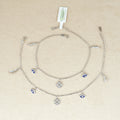 Evil Eye High Heel Fashion Charm Silver Anklet