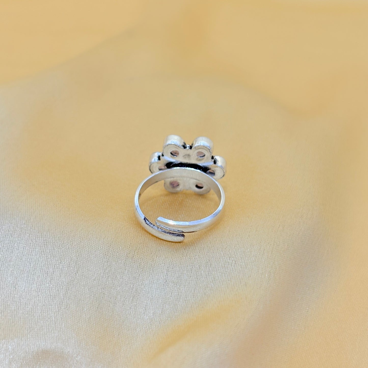 Amethyst Blossom Silver Ring For Women