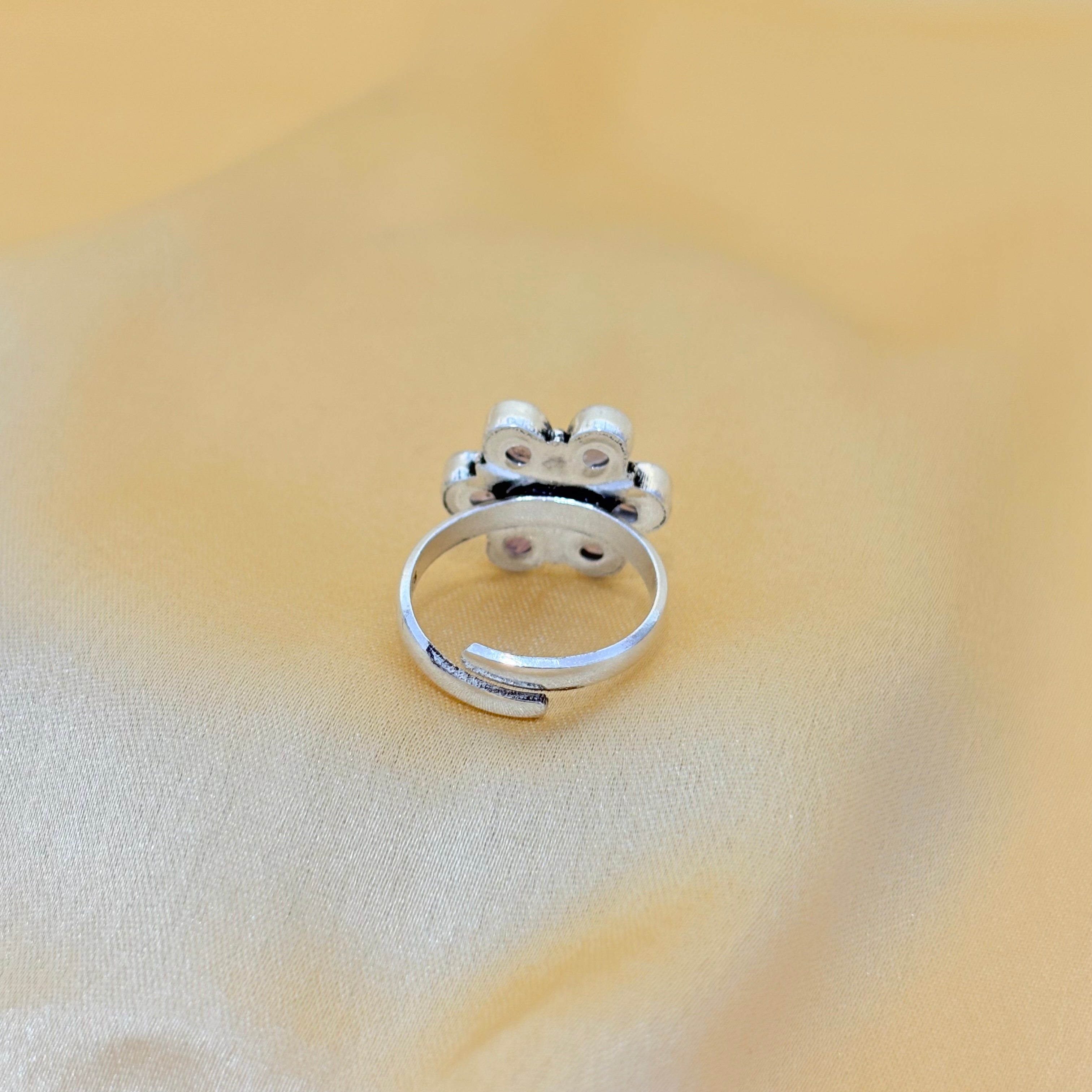 Amethyst Blossom Silver Ring For Women