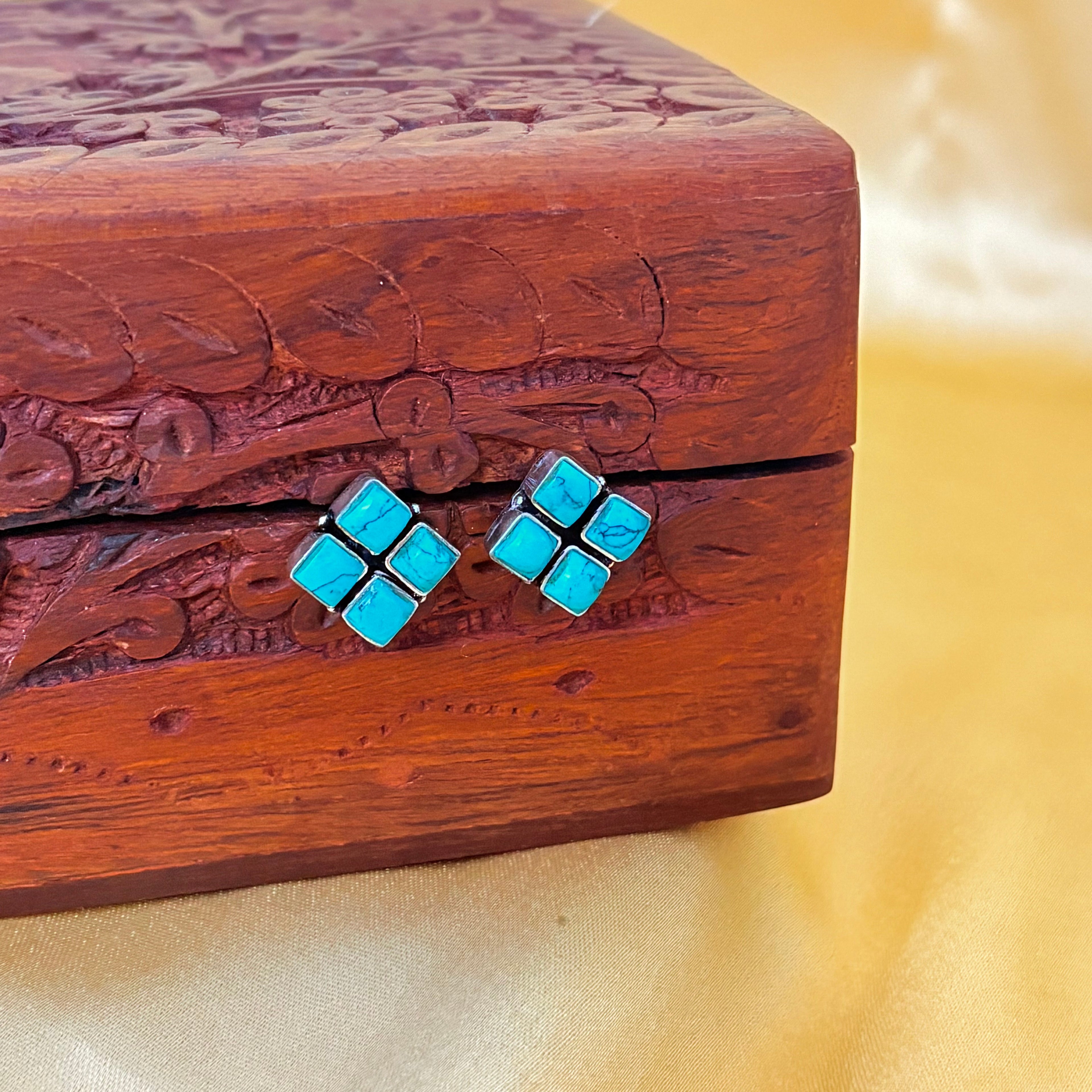 Turquoise Silver Earrings