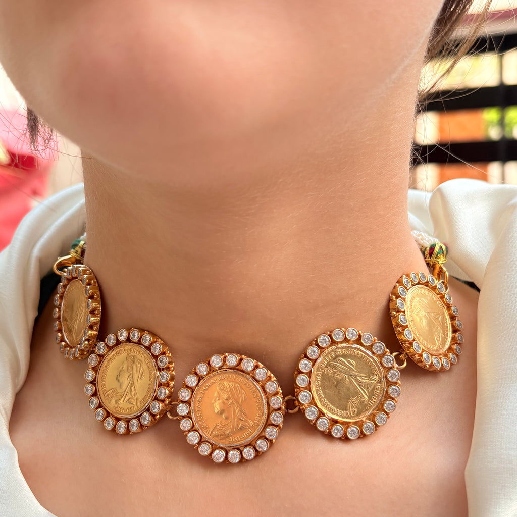 The Maharani Sovereign Silver Coin Necklace