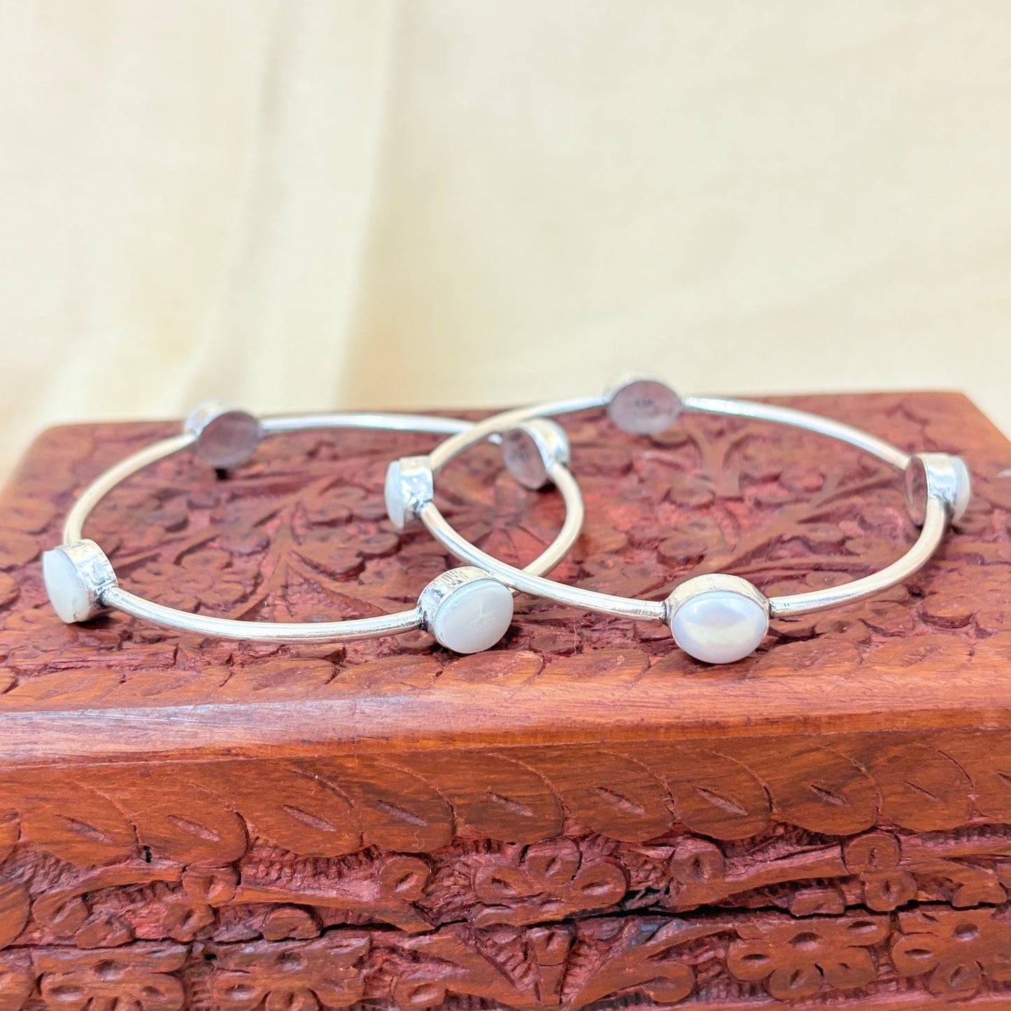 Oval Shaped Silver Dailywear Bangle