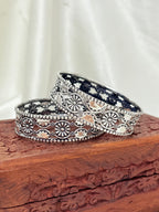 Sunflower Royal Traditional Silver Bangle
