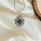 The Emerald Bloom Pendant Set