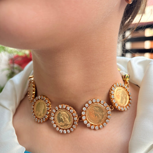 The Maharani Sovereign Silver Coin Necklace