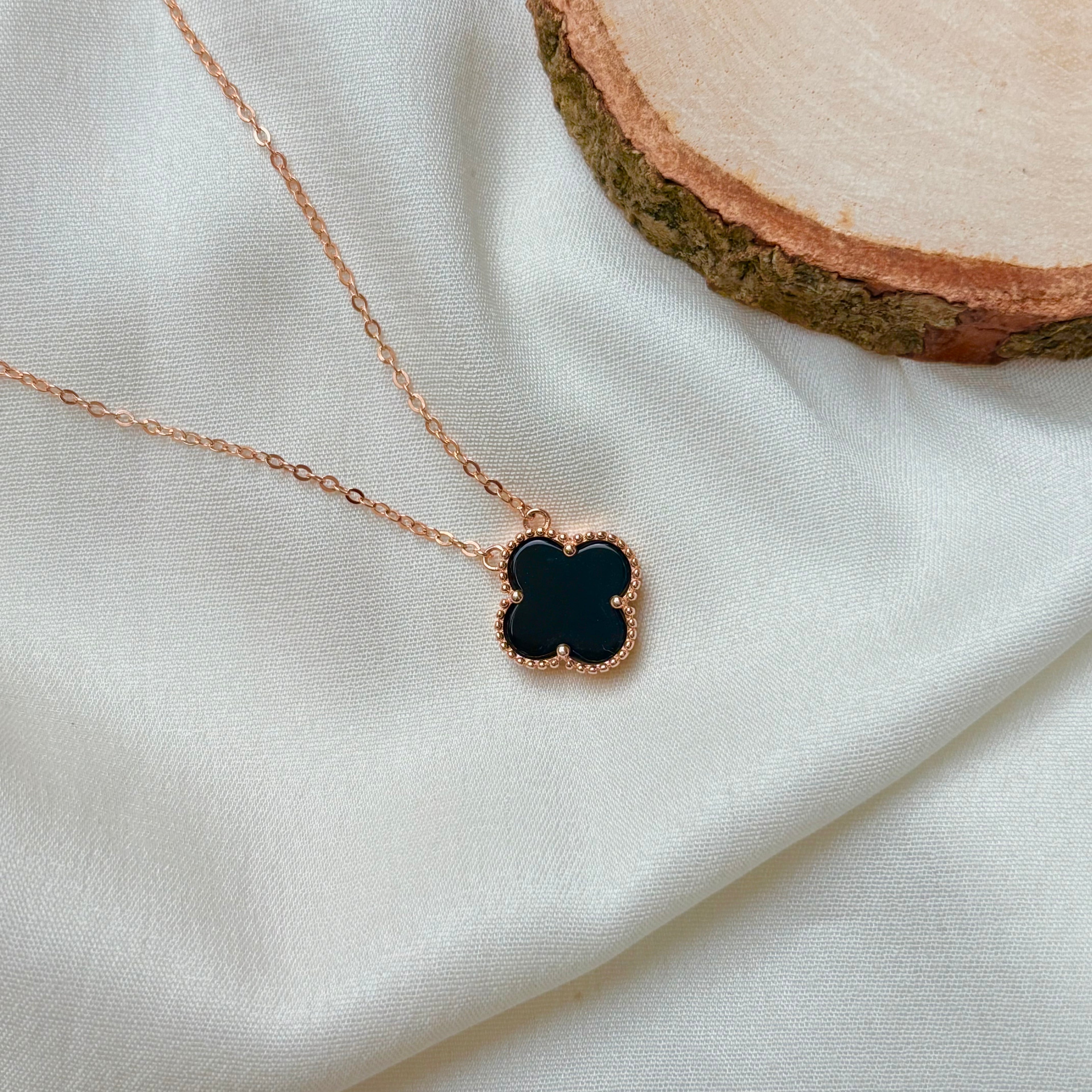 Clover Charm Minimal Silver Pendant