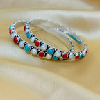 Trinity Gemstone 925 Silver Kada