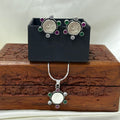 Rangrez 925 Silver Coin Necklace Set