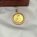 Queen’s Grace Gold Plated Silver Coin Pendant