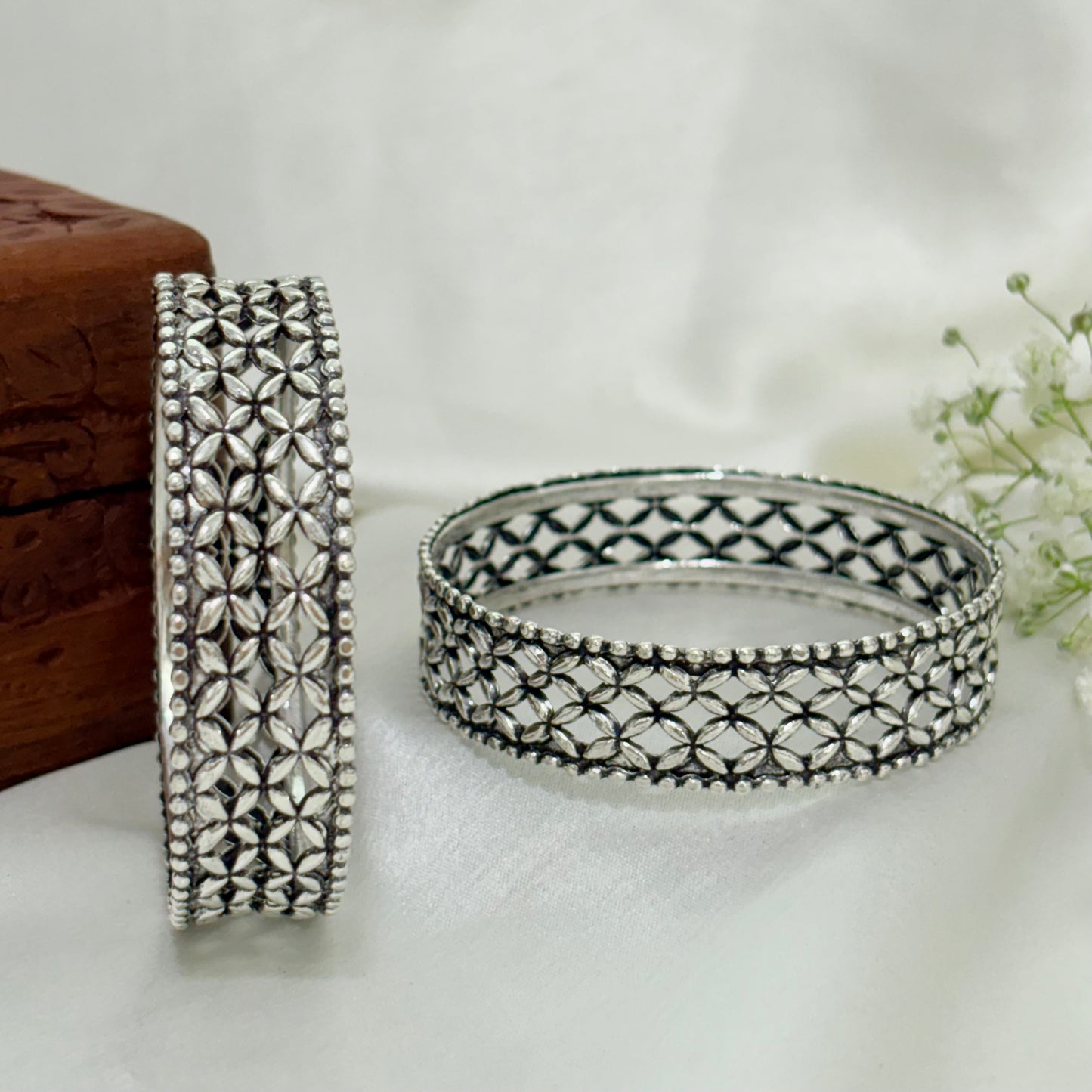 Jaipur Heritage Chatai Silver Bangle
