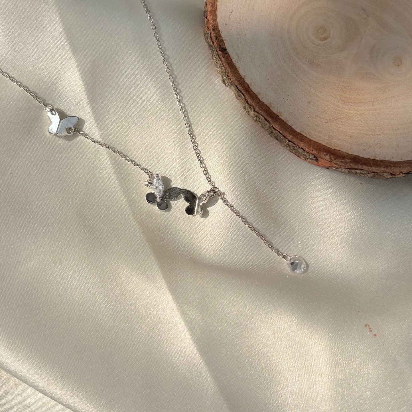 Butterfly Whisper Silver Charm Pendant