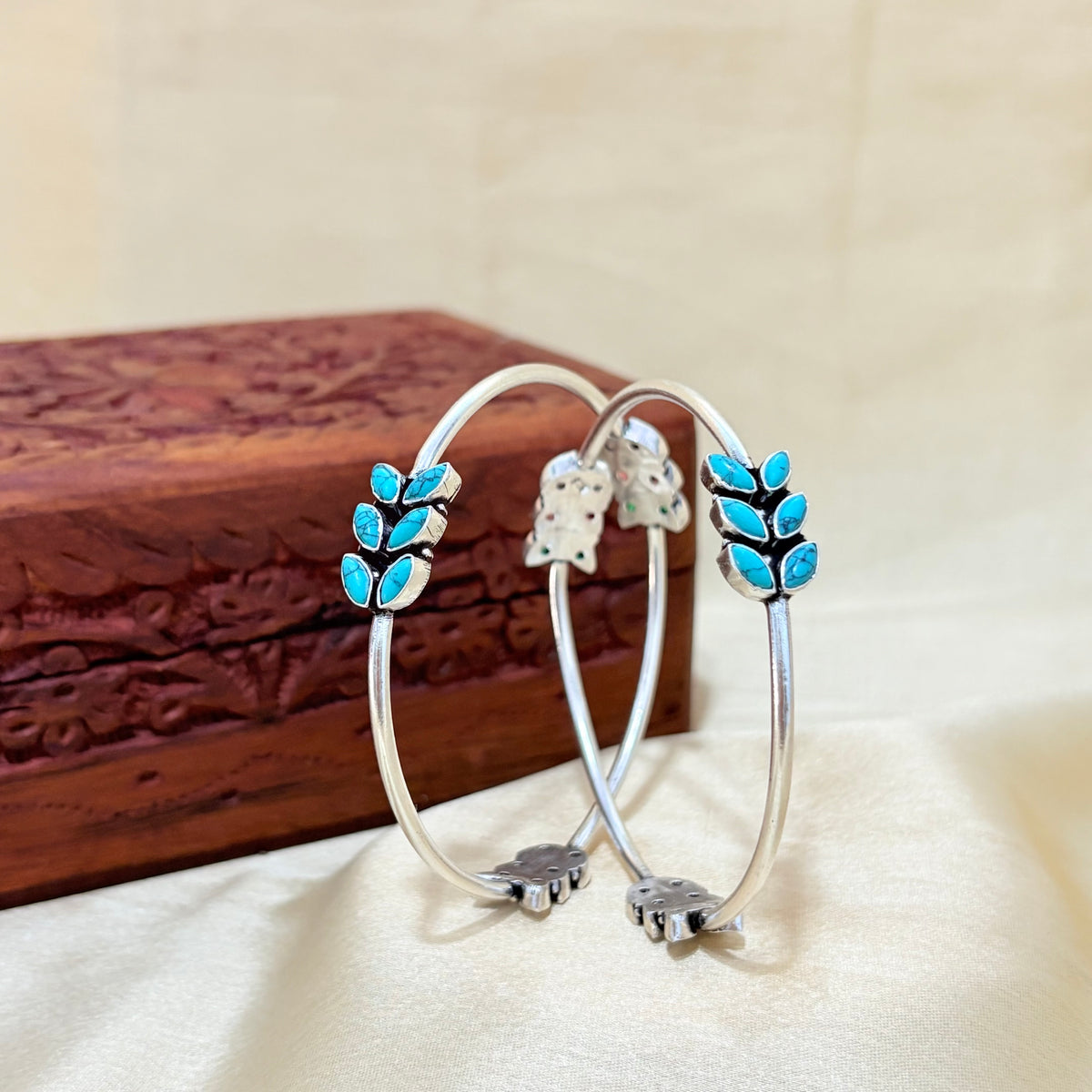 Elegant Marquise Dailywear Silver Bangle