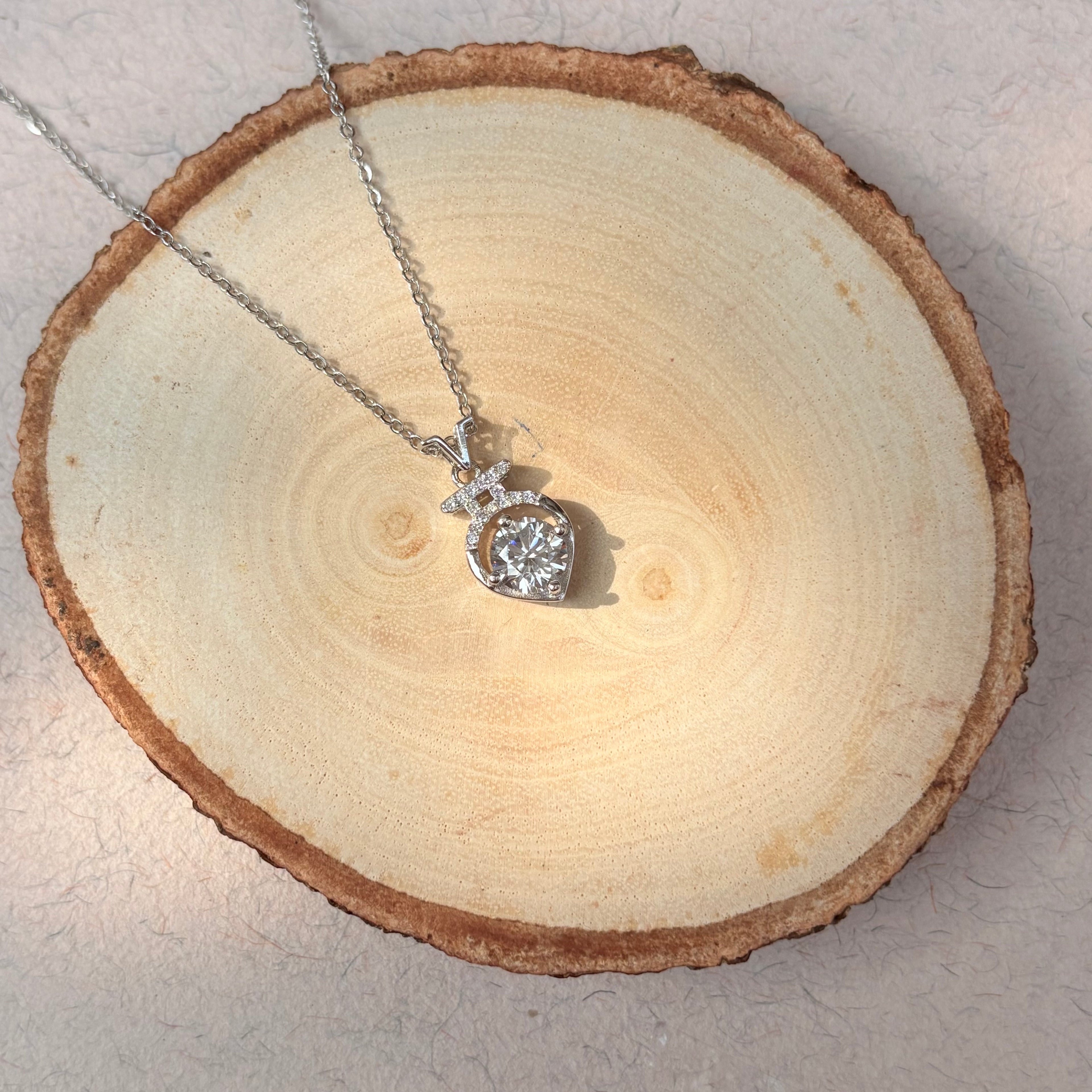 Sterling Silver Floating Radiance Solitaire Pendant