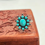 Handcrafted 925 Silver Turquoise Statement Ring