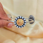 92.5 Gold Polished Silver Coin Queen Heritage Bangle