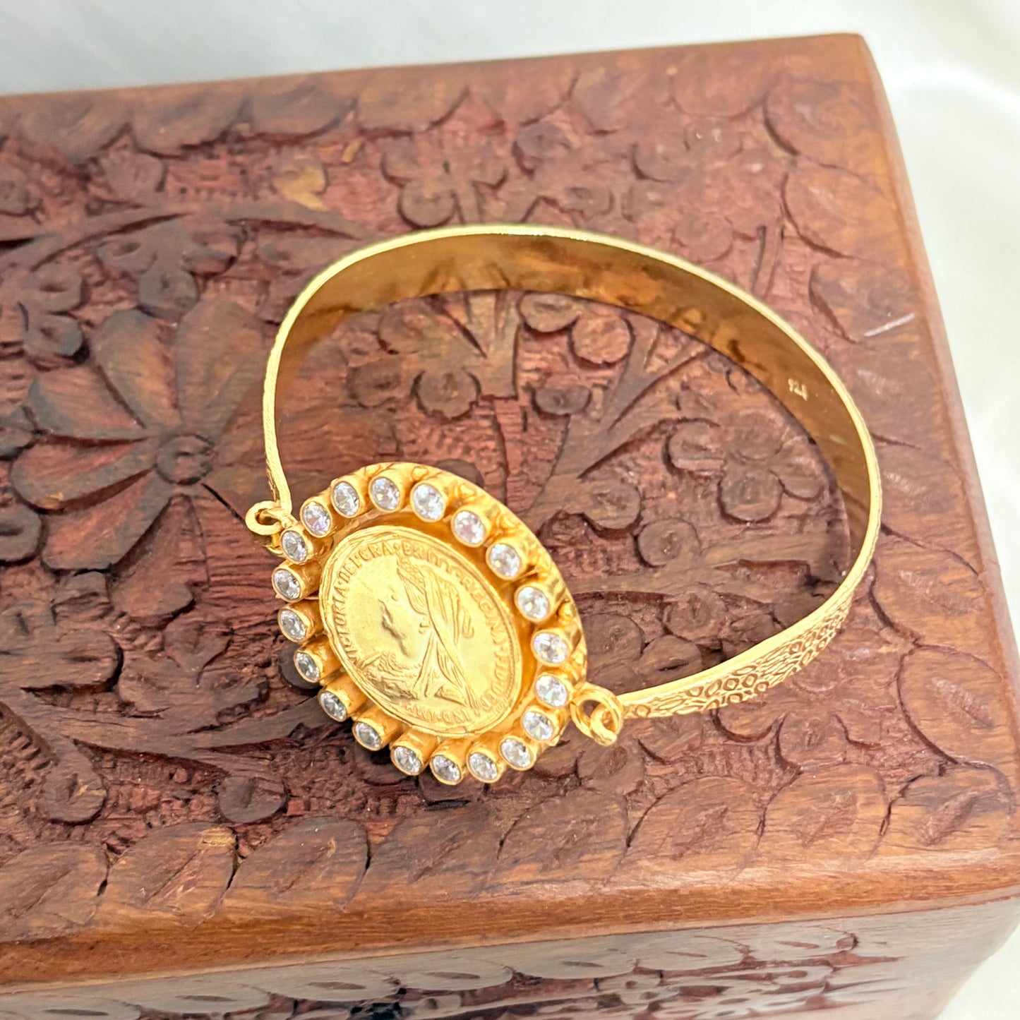 Gold Plated Silver Coin Kada