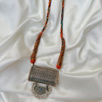 Oxidized Tribal Fusion Silver Necklace for Women