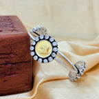 92.5 Gold Polished Silver Coin Queen Heritage Bangle