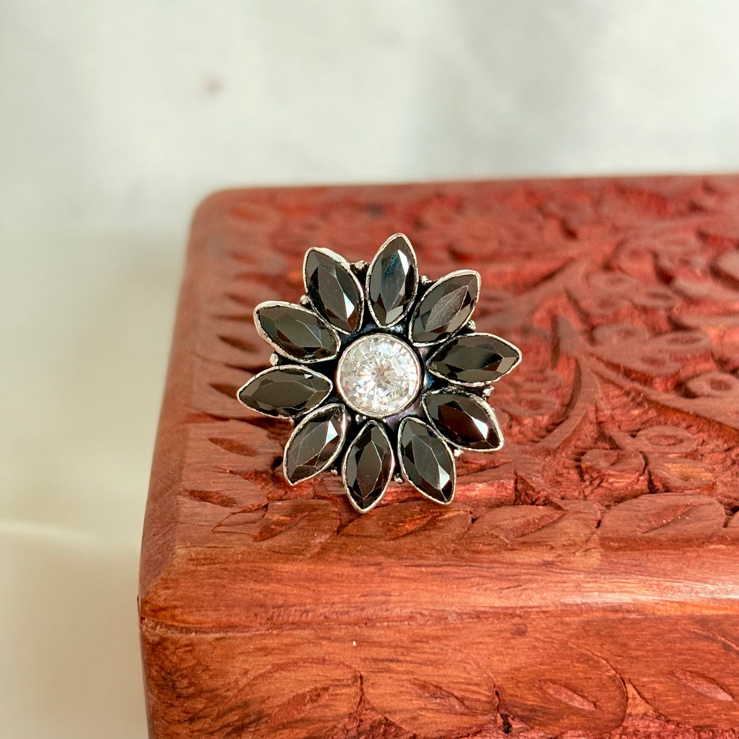 Designer Floral 925 Sterling Silver Ring