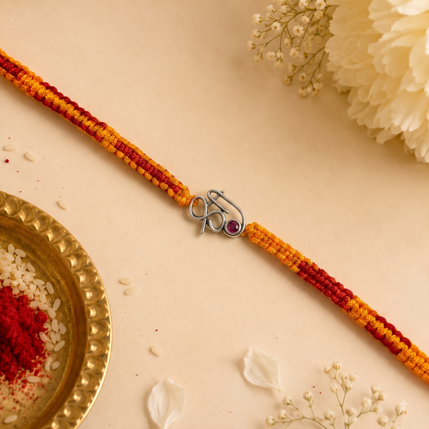 Shree Motif 925 Sterling Silver Rakhi