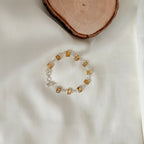 Minimalist 925 Sterling Silver Natural Citrine Bracelet