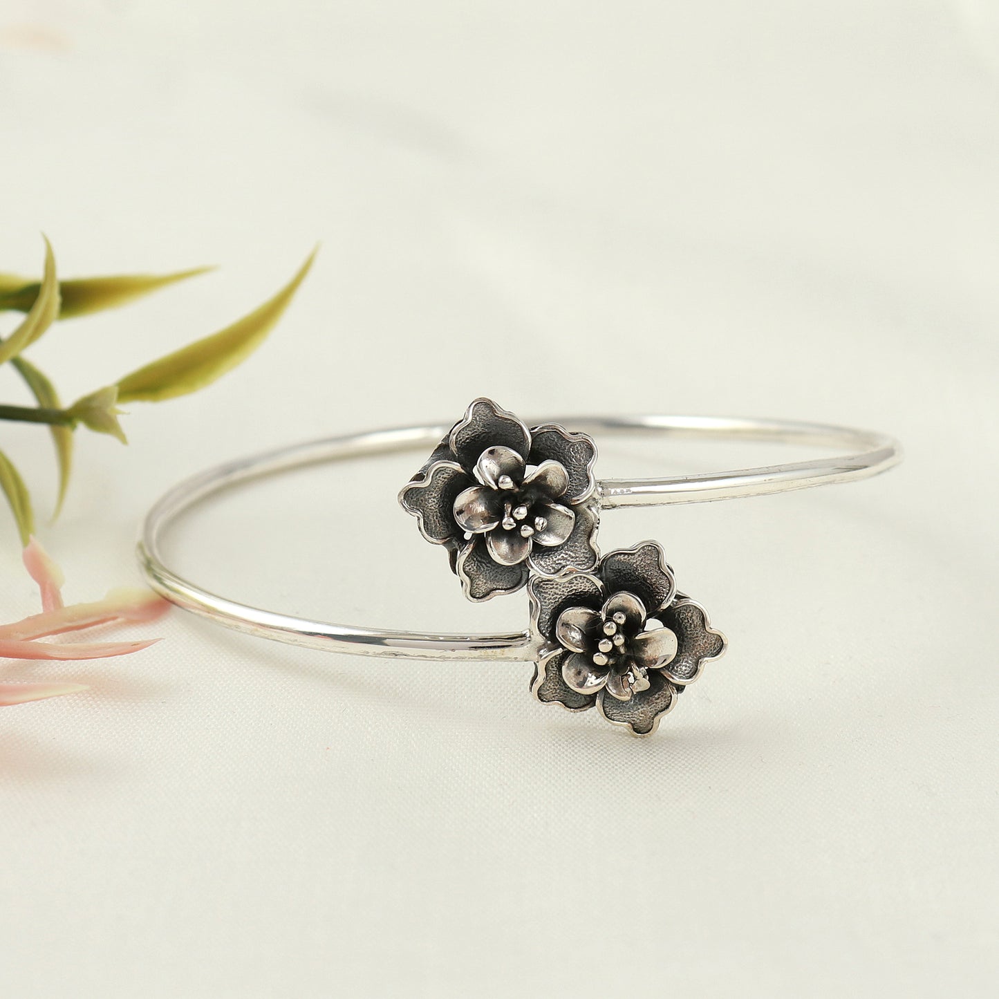 Blossom Everyday Wear Silver Kada