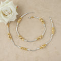 Harmony Dual-Tone Silver Anklet