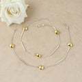 Silver Heart Statement Anklet