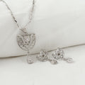 Silver Filigree Drop Pendant Set