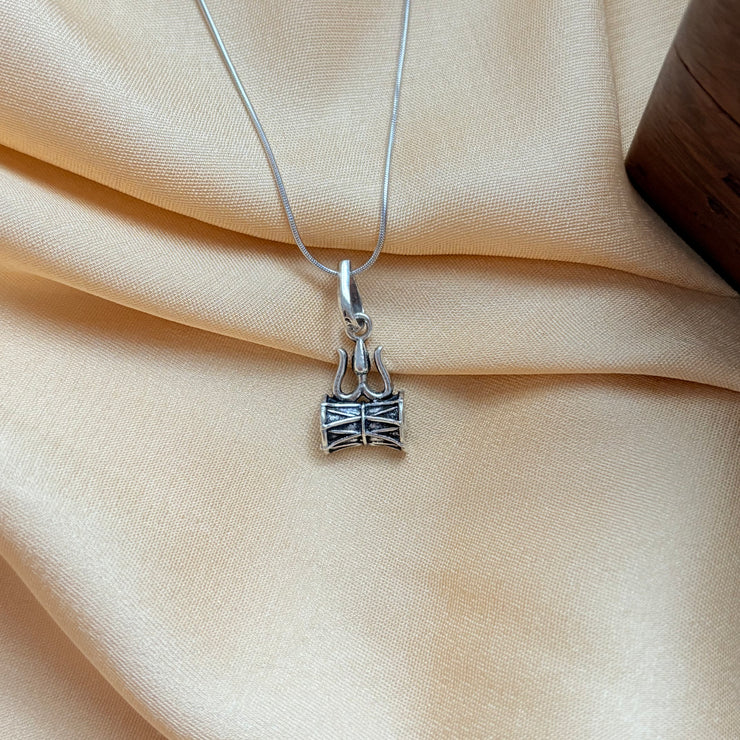 Shivling Blessing God Silver Pendant