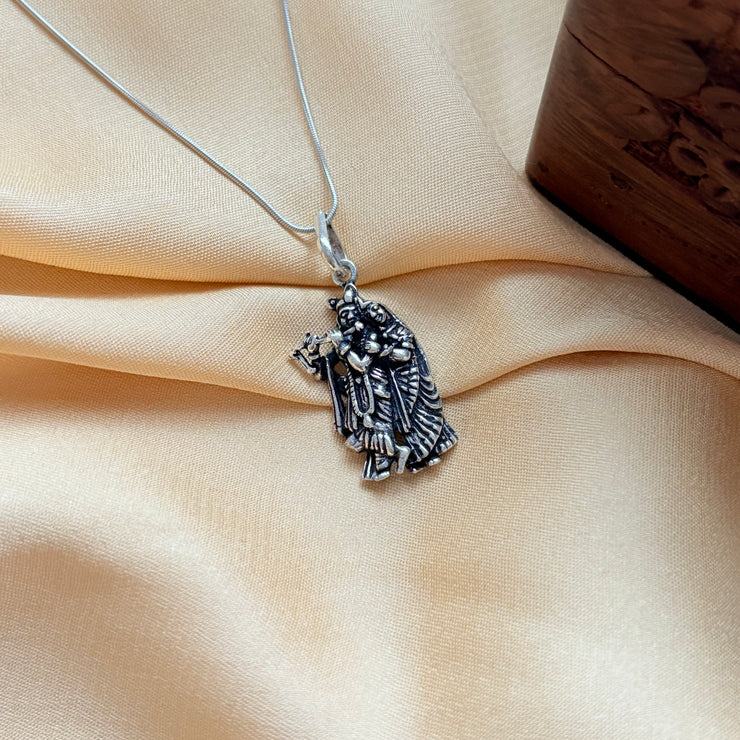 Shree Radha Rani Silver Pendant