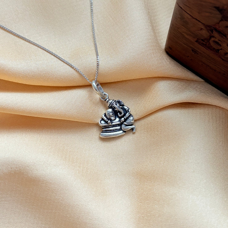 Vakratunda Silver Pendant