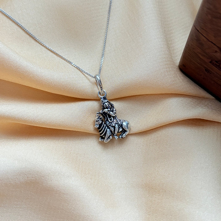 Murlidhar Divine Silver Pendant