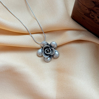Blossom Aura Silver Pendant